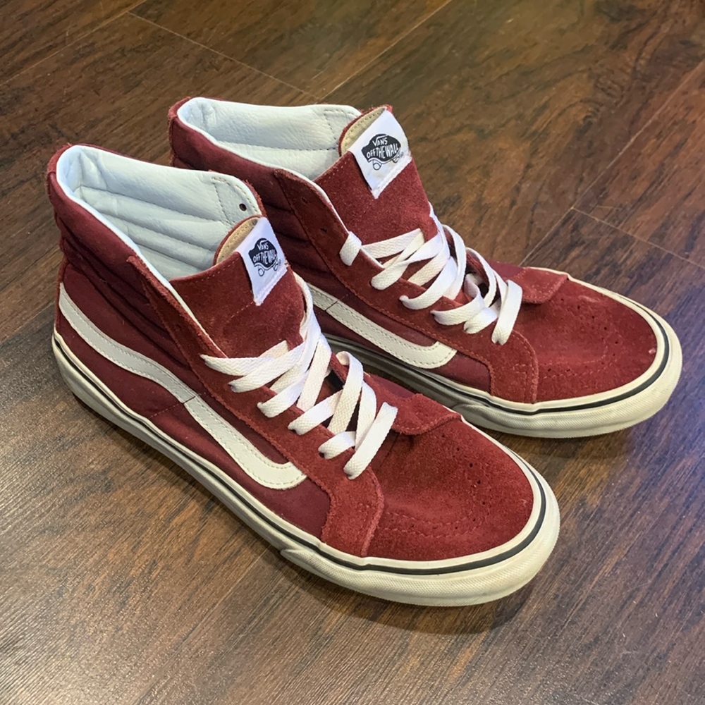 Burgundy vans